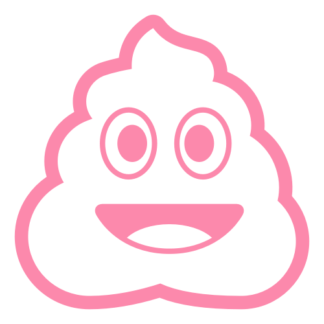 Pile Of Poo Emoji Decal (Pink)